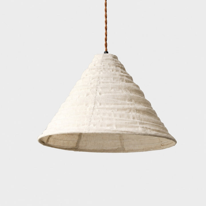 Handgefertigte Wabi-Sabi-Pendelleuchte aus Stoff