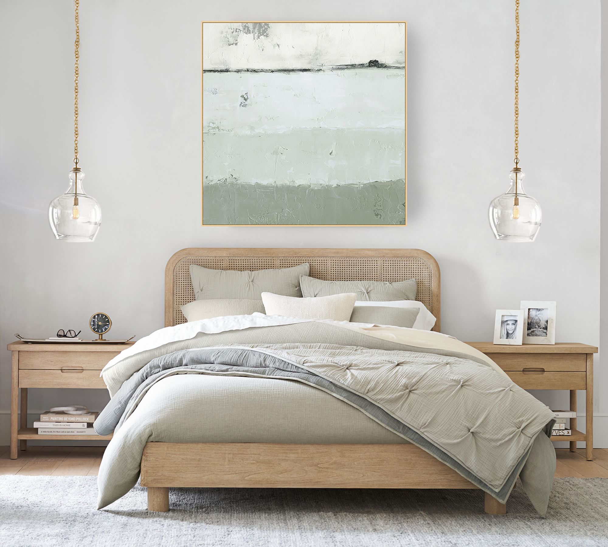 Lawson Glass Pendant Light - Recycled & Milk Glass with Bronze Accent