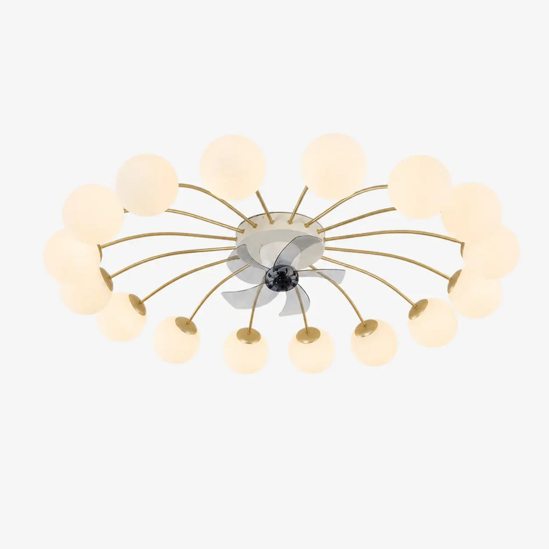 16 Heads white and gold ceiling fan light