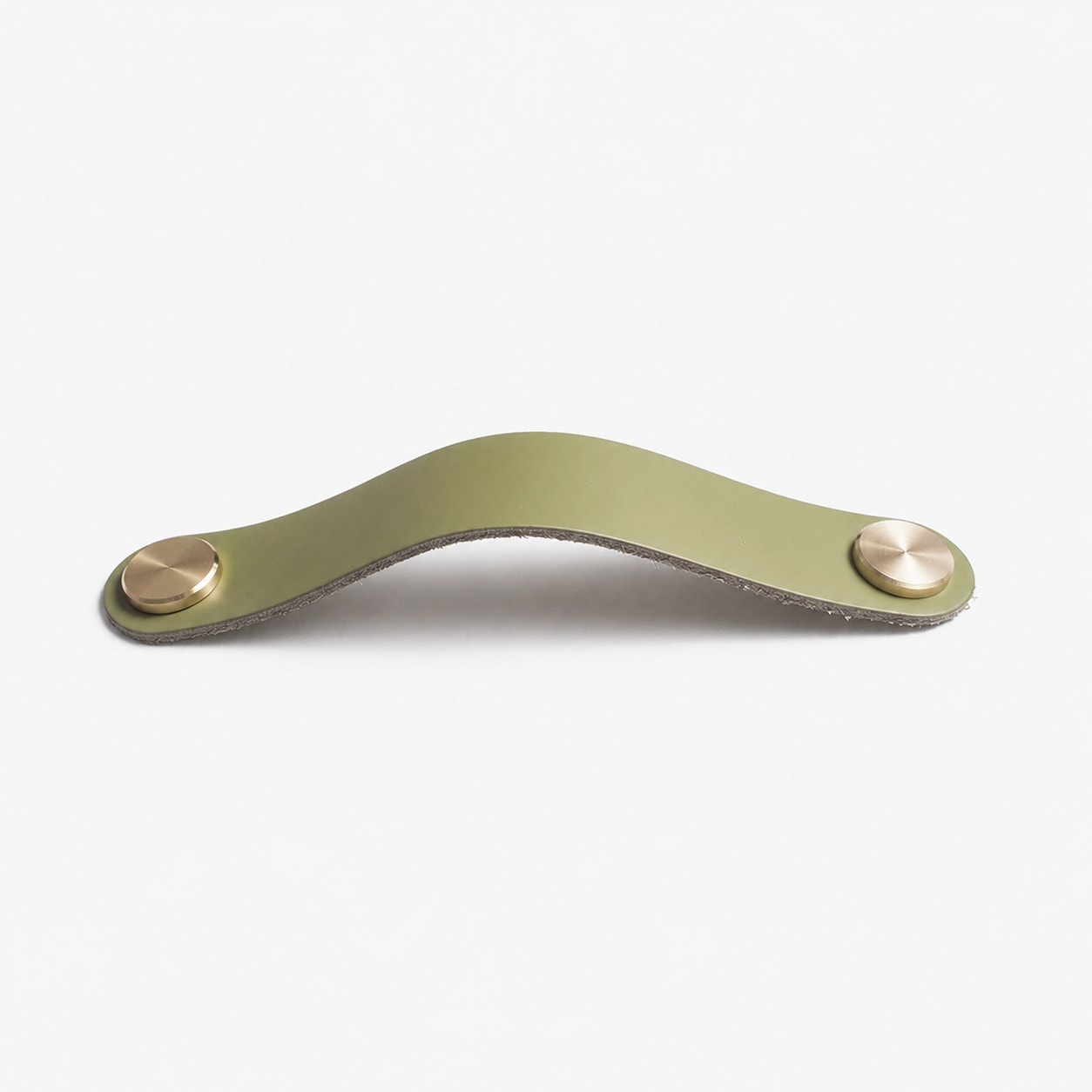 Cowhide leather and brass cabinet pull handle color and size option
