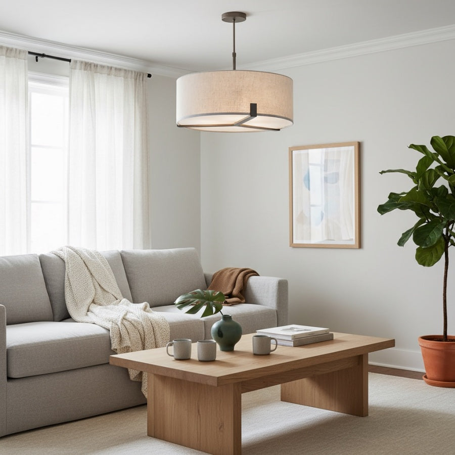 Tela 3 Light Suspension Light - Stylish Adjustable Pendant for Dining or Bedroom