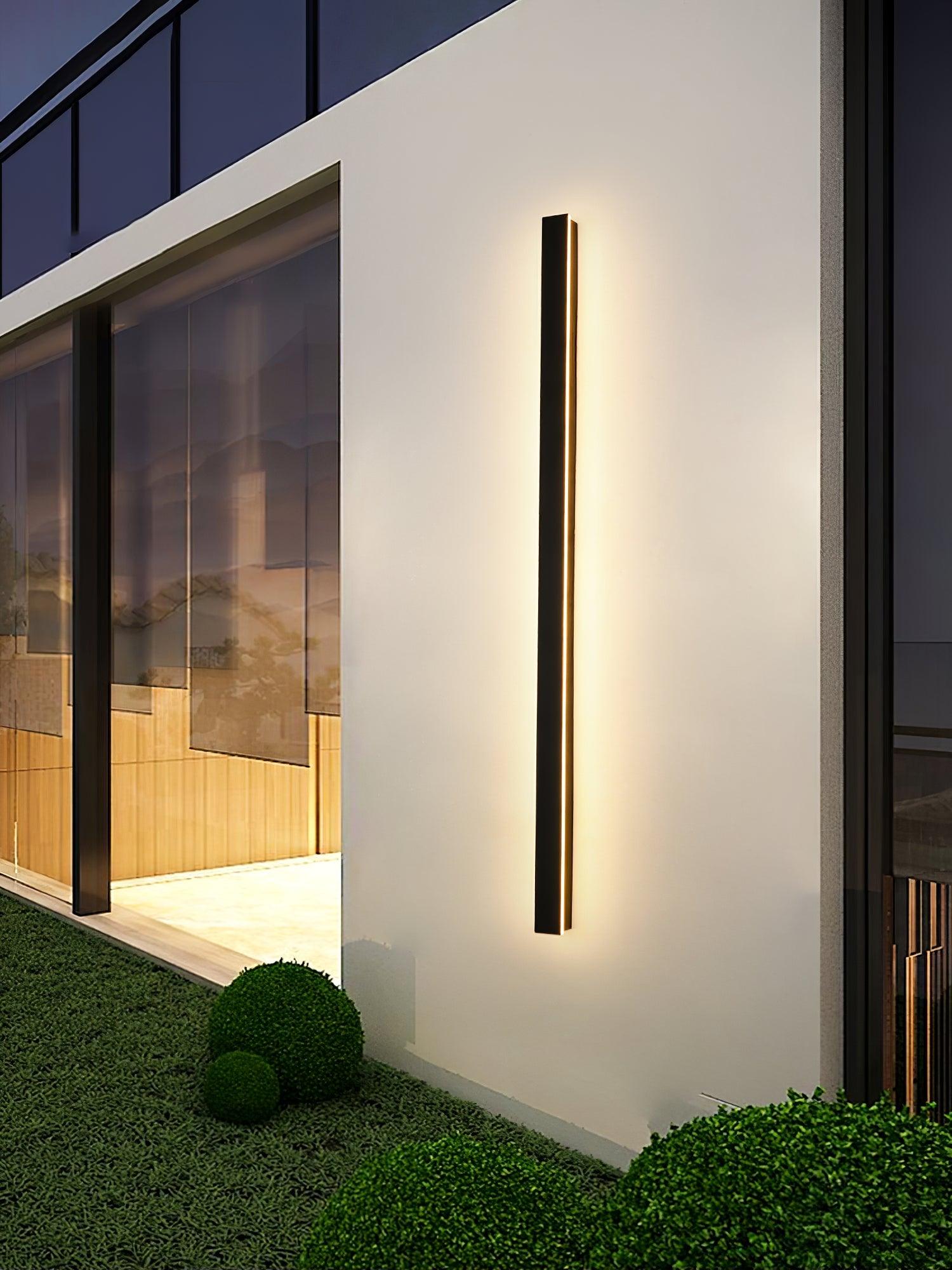 Long Strip Solar Outdoor Wall Sconce - LED Light for Front Porch