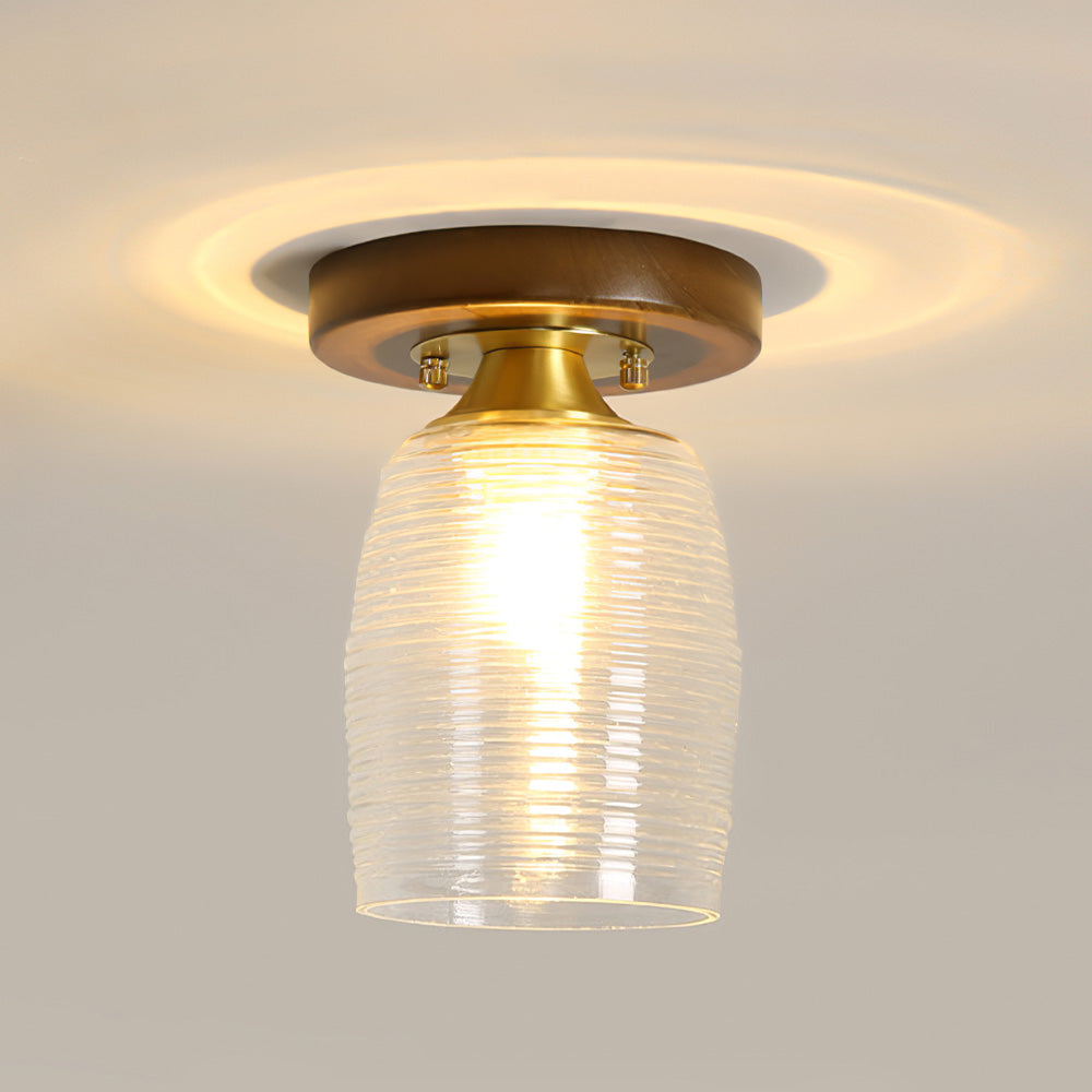 Contemporary Glass Ceiling Light - Modern Living Room Fixture