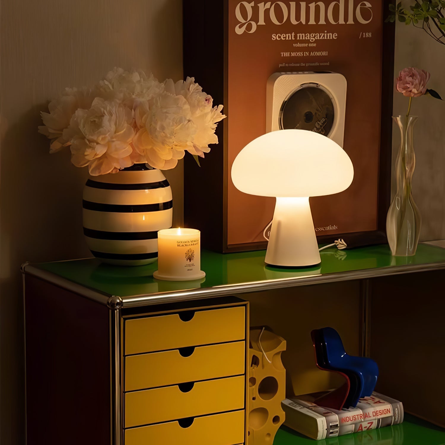 Tragbare Tischleuchte – wiederaufladbare moderne Lampe für Terrasse und Garten