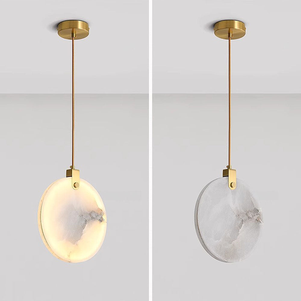 Marble LED Pendant Light - Minimalist White Elegance Lighting Modern