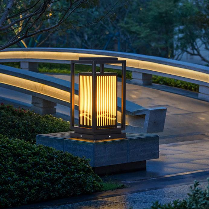 Quadratische Käfig-Gartenleuchte – Metall-Retro-Klassiker-Dekorlampe für den Außenbereich