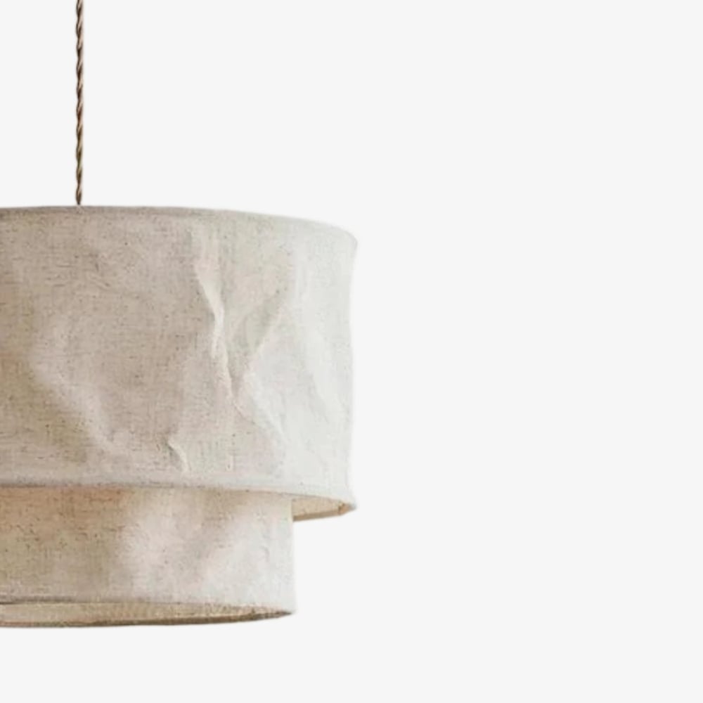 Aeroloom Organic Texture Pendant Lamp - Soft Layered Fabric Shade Modern Decorative Lighting for Any Room