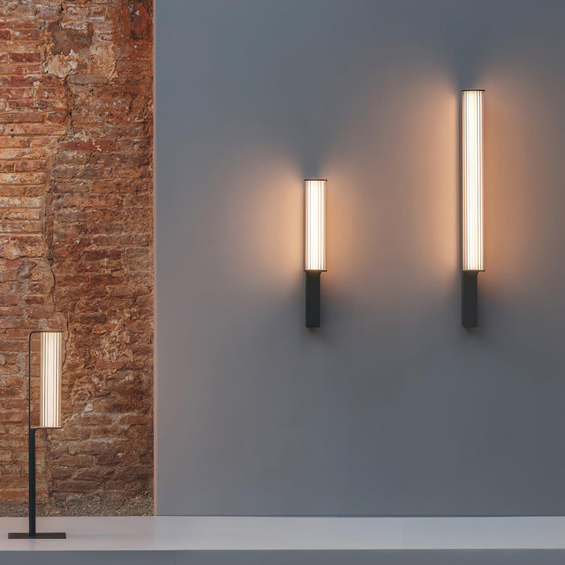 Outdoor Floor Lamp - Stainless Steel Acrylic Industrial Lighting