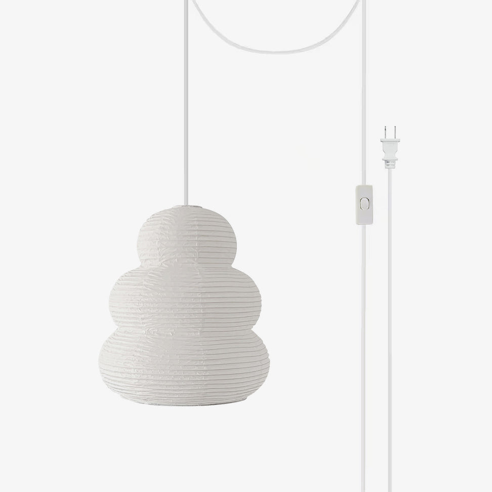 Rice Paper Swag Light - Mulberry Washi Paper Lamp for Bedroom