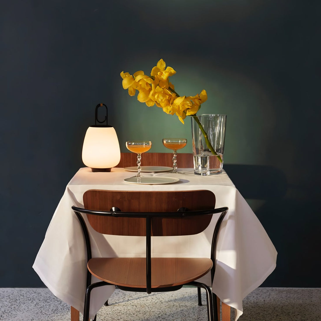 Lantern Table Lamp - USB Rechargeable Nordic Light for Indoor & Patio