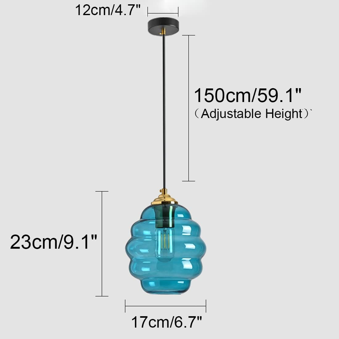 Glass Modern Pendant Lighting - Multi-layer Ring Fixture for Kitchen