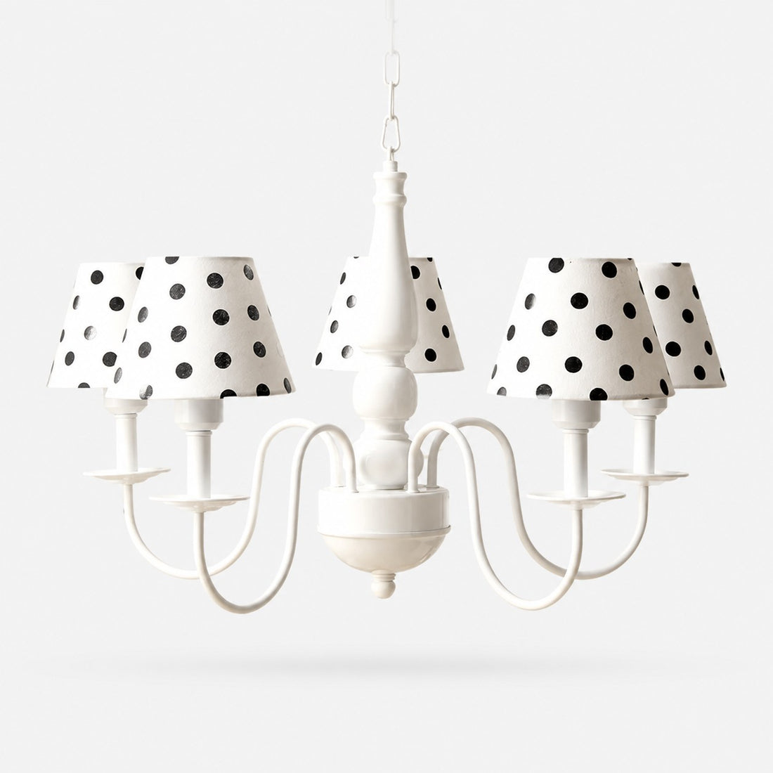 Colorful Fabric Shade 5-Light Chandelier