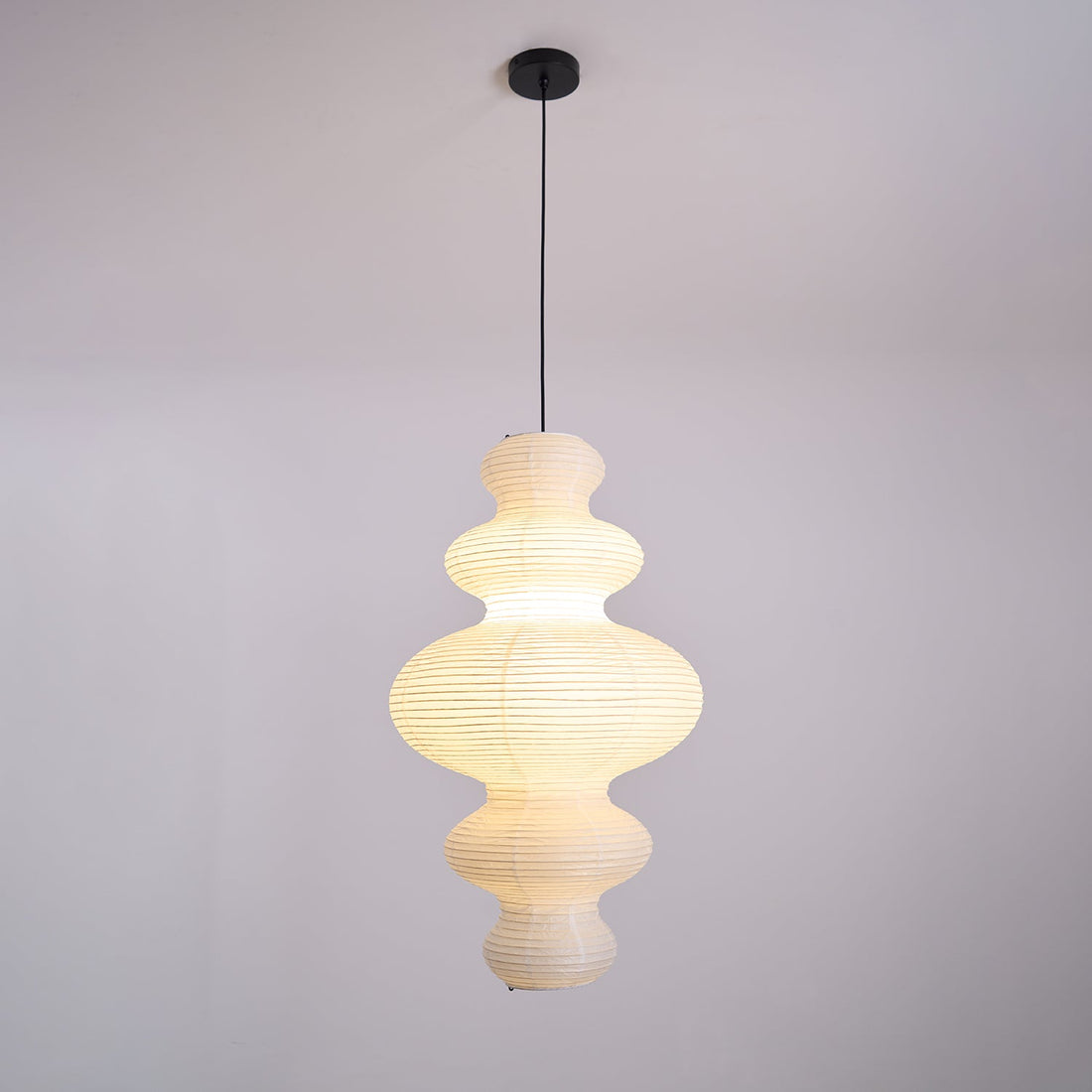 Sculptural Rice Paper Pendant Lamp - Luxurious Lamp for Bedroom