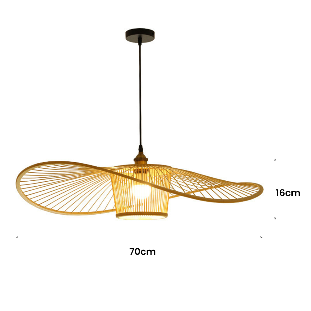 Rattan Pendant Light - Vintage Bamboo Woven Natural Design