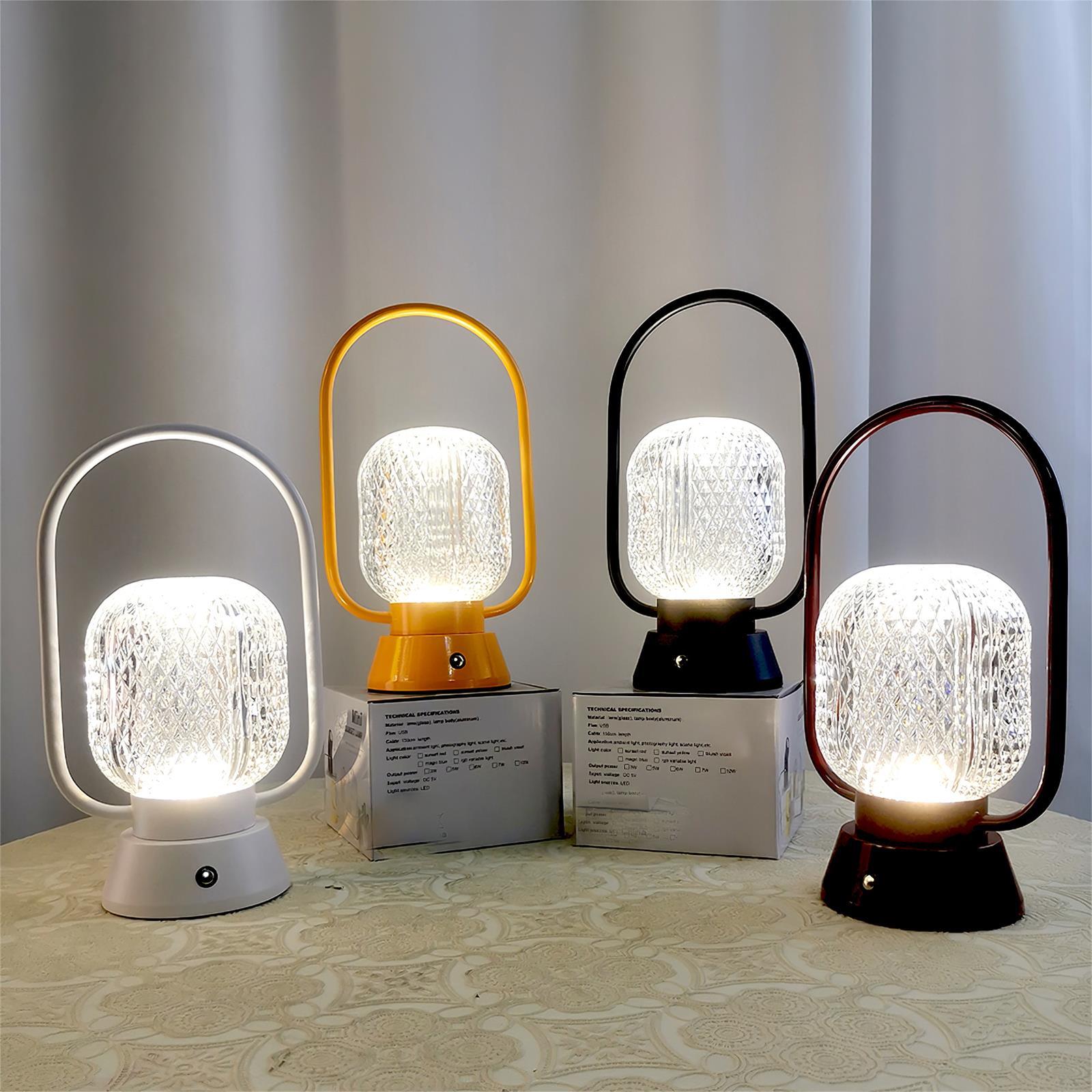 Wiederaufladbare Tischlampe – Tragbares LED-Licht mit Griff für Haus &amp; Garten