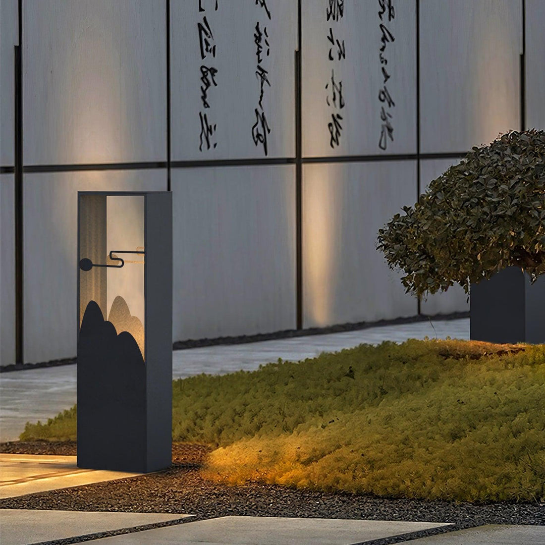 Modern Solar Outdoor Light - Square Lamp Stainless Steel for Garden