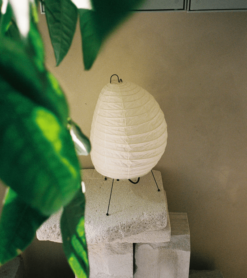 Papiertischlampe – Minimalistische Lampe im Washi-Stil für die Leseecke