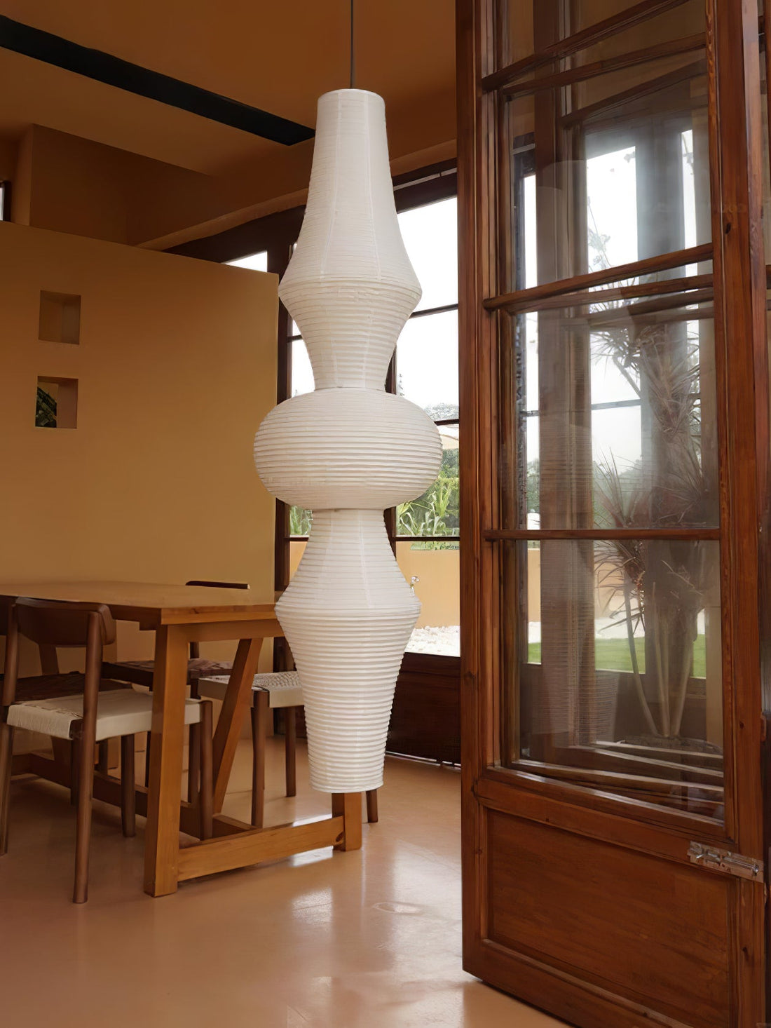 Washi-Papier-Pendelleuchte – Japanische handgefertigte Lampe für das Wohnzimmer