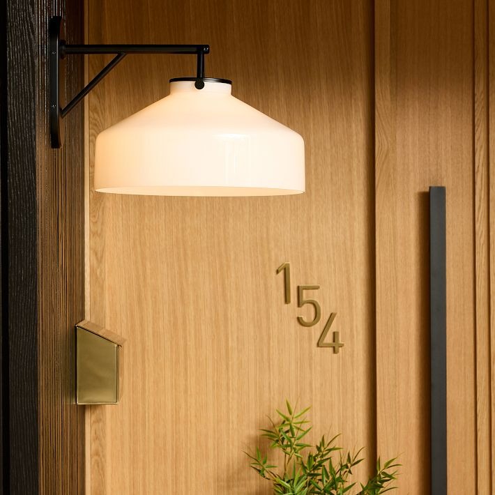Hanton Metal Outdoor Wall Sconce - Matte Black Industrial Light Fixture