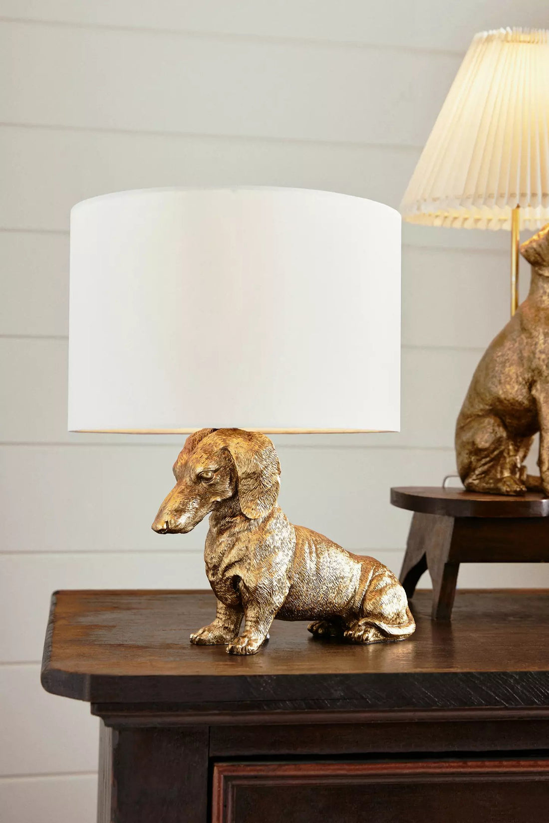 Pawdia Unique Table Lamp - Decorative Fabric Animal Bedside Lamp