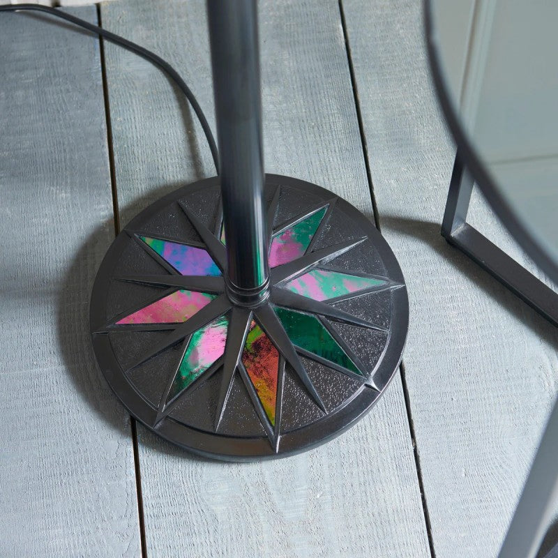 TF Astoria Art Deco Stained Glass Floor Lamp – Geometric Design Standing Light for Living Room