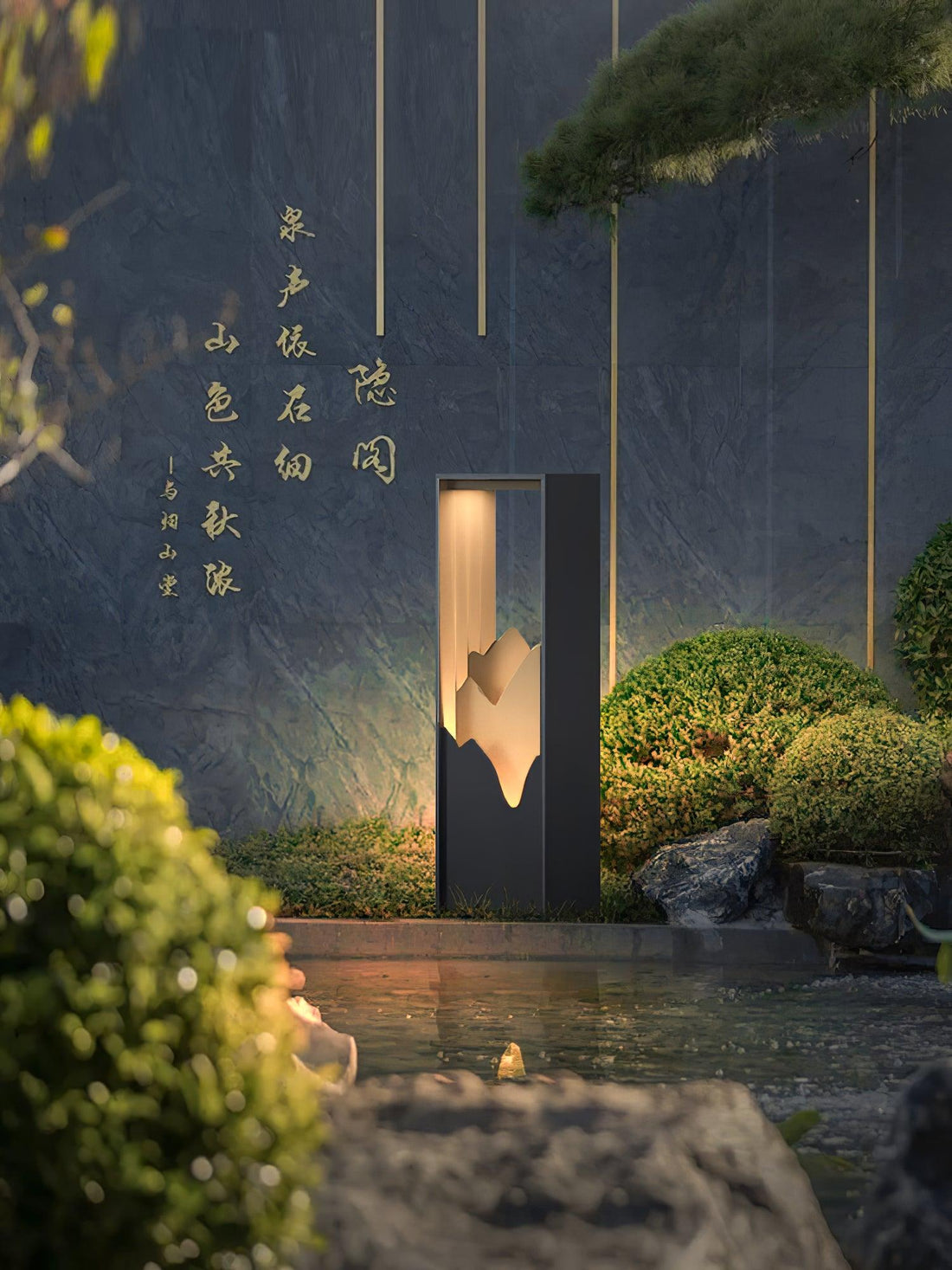Modern Solar Outdoor Light - Square Lamp Stainless Steel for Garden