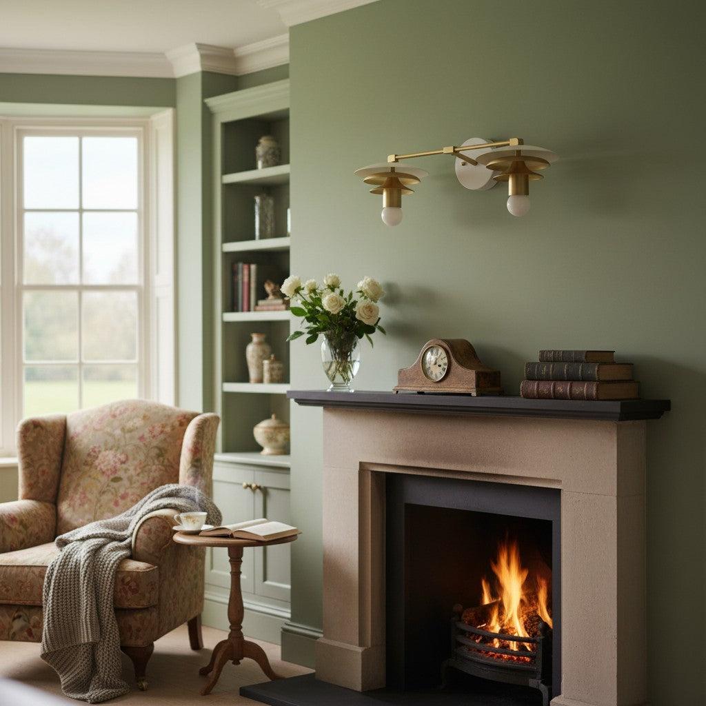 Artivo Waschtischleuchte aus geschichtetem Messing – moderner, eleganter Akzent für das Badezimmer