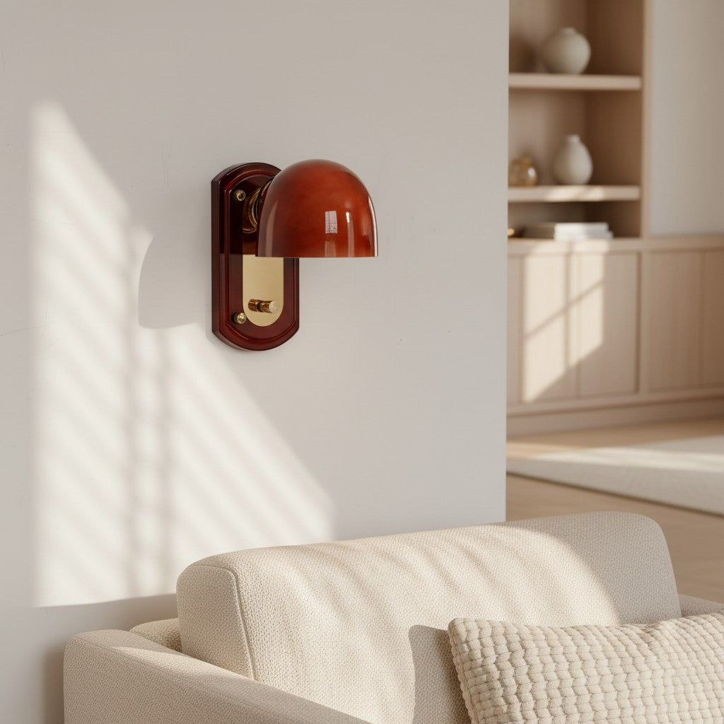 Livessa Modern Wall Lamp – Sculptural Glass Shade Wall Light for Bedroom or Living Room