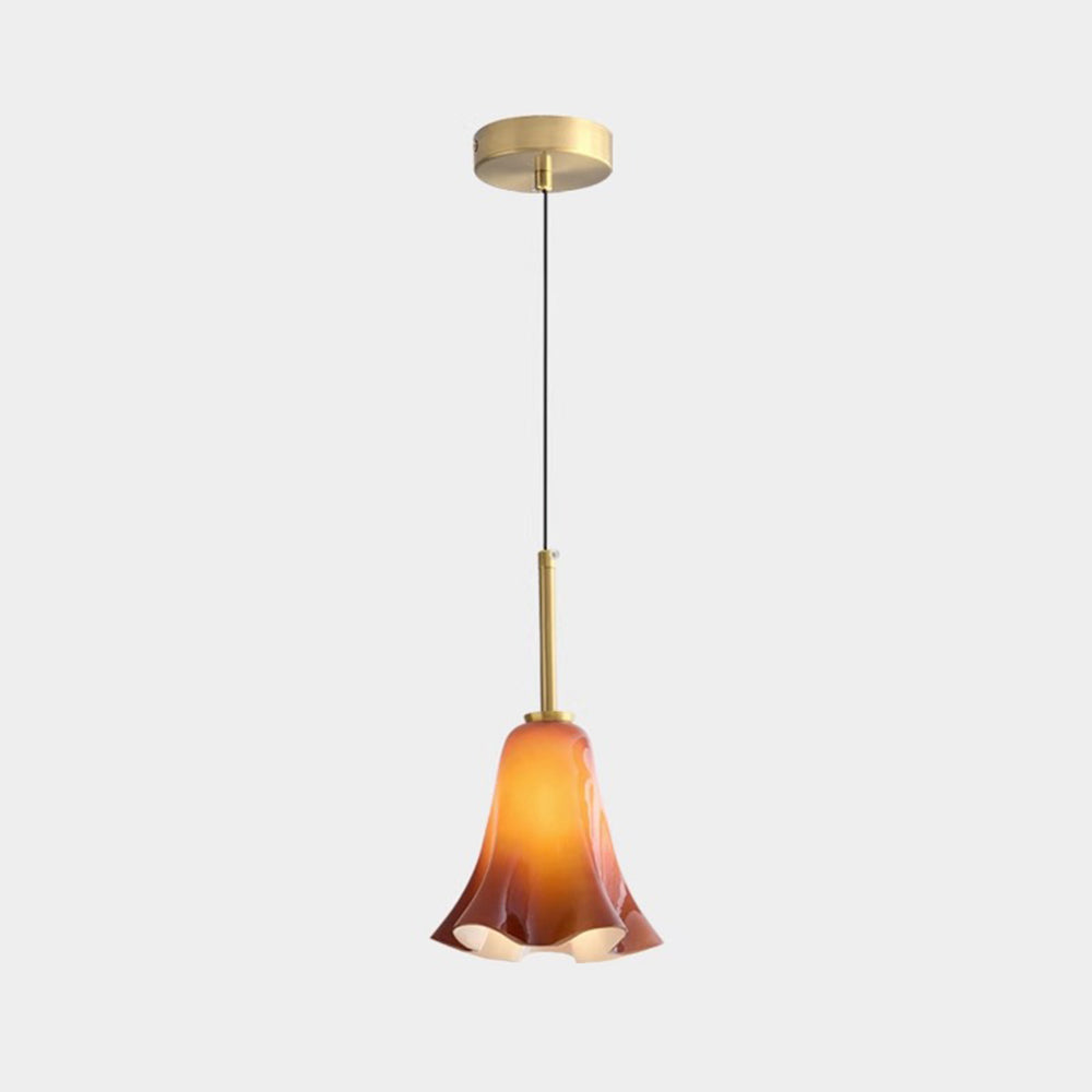 Bauhaus Pendelleuchte - Retro Glasblumen-Design fürs Schlafzimmer