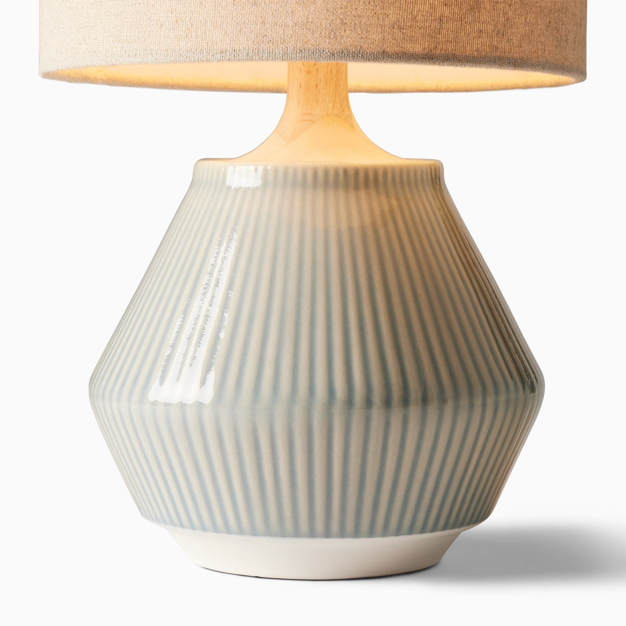 Ceruna Ripple Ceramic Table Lamp – Modern Design Minimalist Style Lighting Perfect for Living Room Bedroom Office