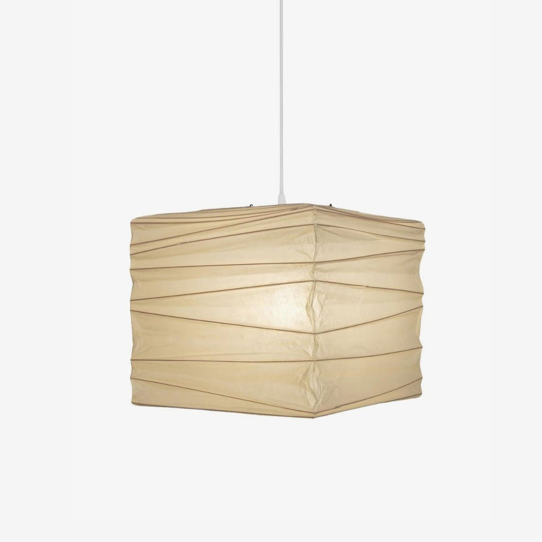 Papierwürfel-Pendelleuchte – Traditionelle minimalistische Lampe für den Eingangsbereich