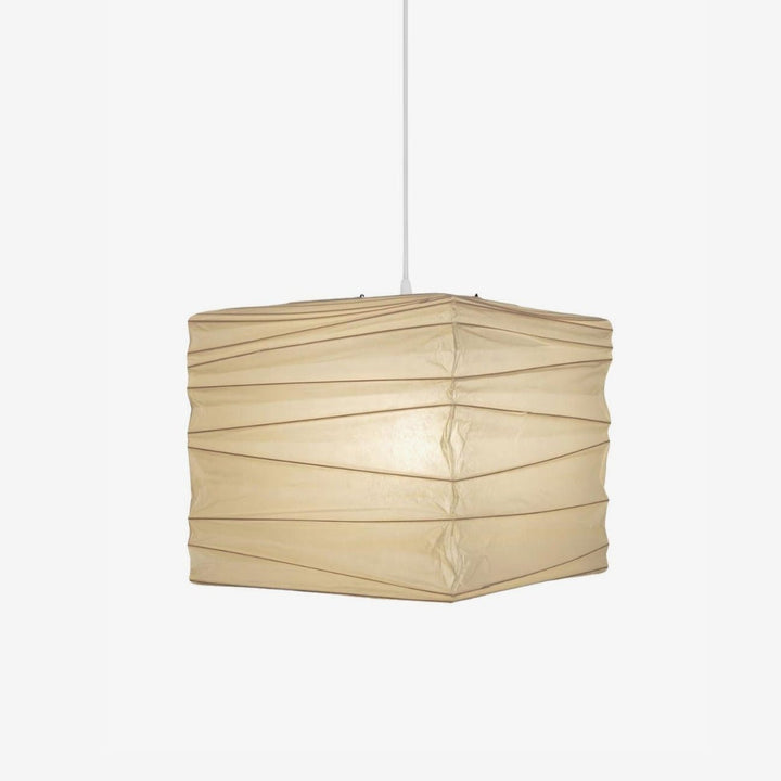 Papierwürfel-Pendelleuchte – Traditionelle minimalistische Lampe für den Eingangsbereich