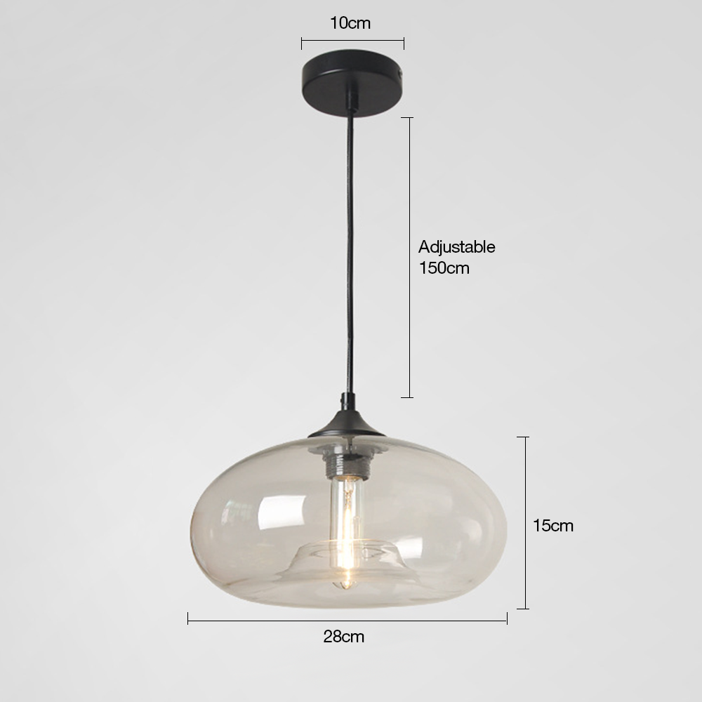 Artistic Glass Pendant Light - Colorful Unique Lamp for Dining Room