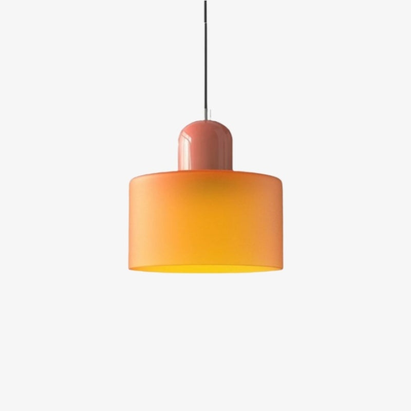 Morvella Layered Disc and Orb Pendant Lamp - Contemporary Cylinder Design for Kitchen Islands