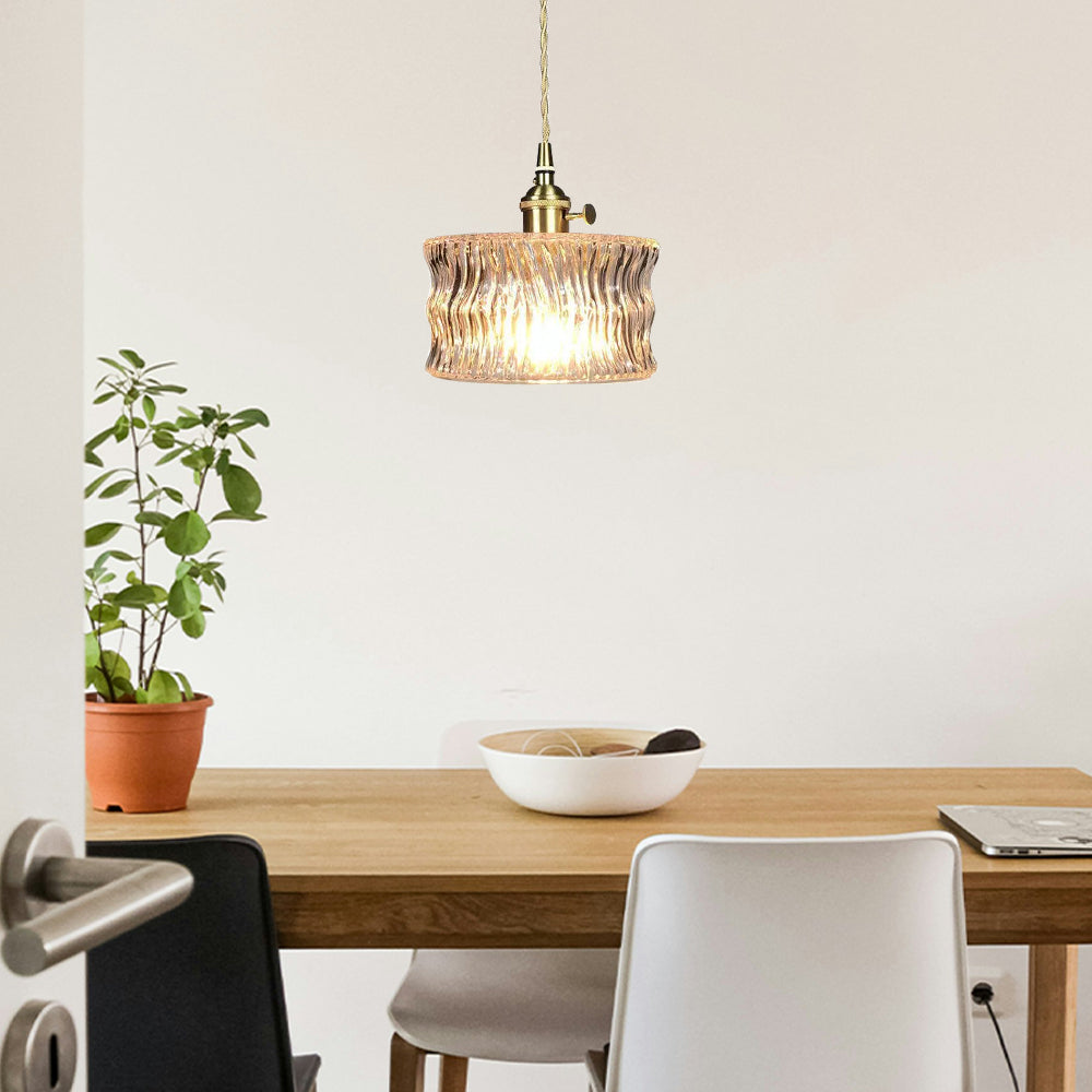 Modern Glass Shade Pendant Fixture - Classy Light for Dining Living