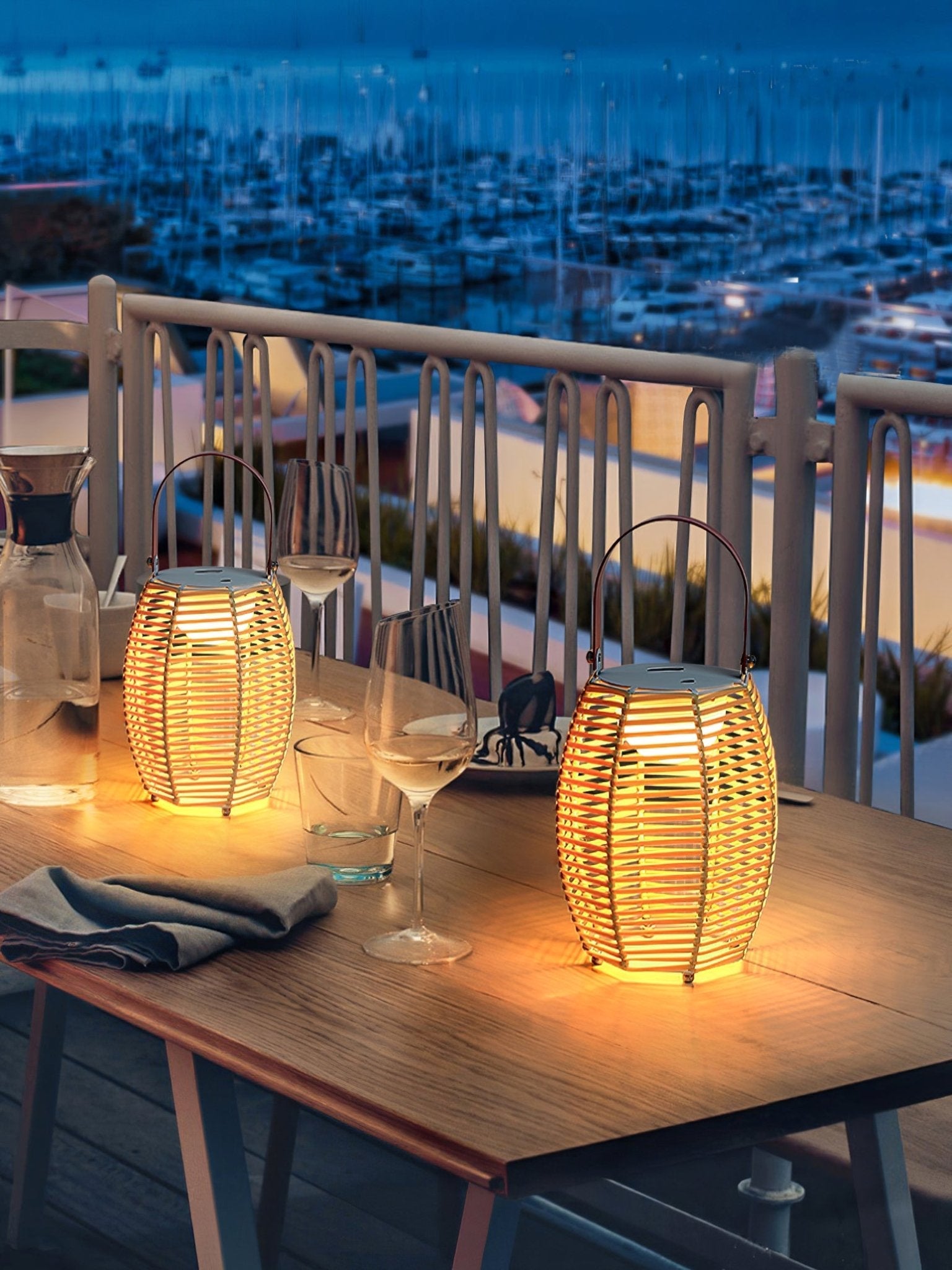 Laterne Tischlampe mit eingebautem Akku – tragbare Lampe für Schlafzimmer