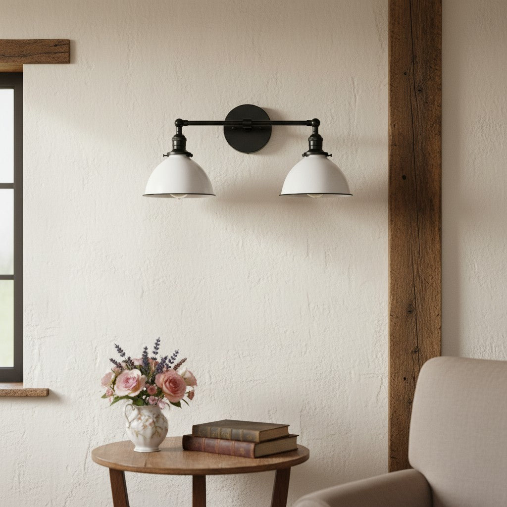 Conique Metal Industrial Vanity Light - Modern Bathroom Lighting Fixture