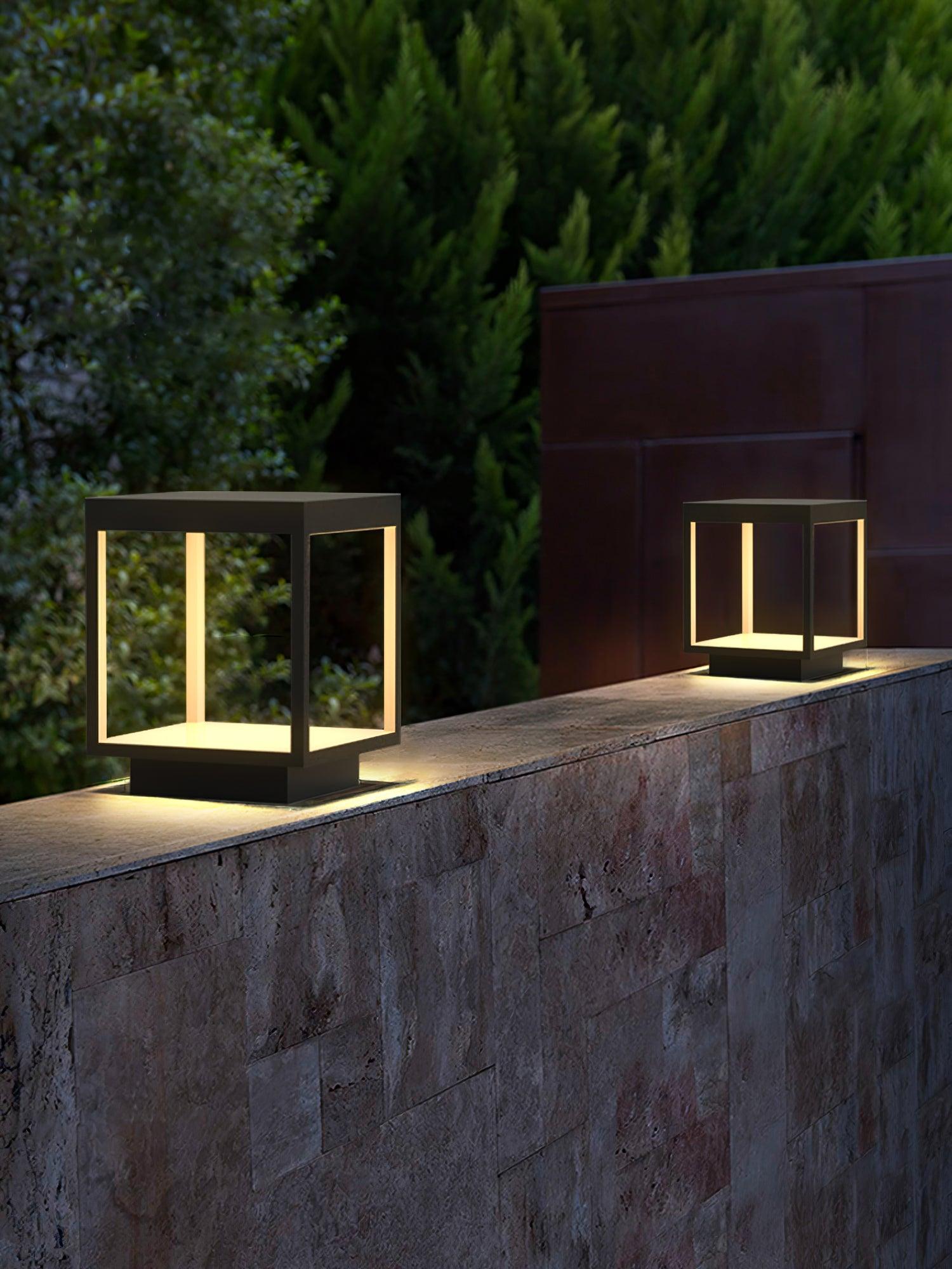 Square Frame Solar Outdoor Light - Garden Light with Durable Metal