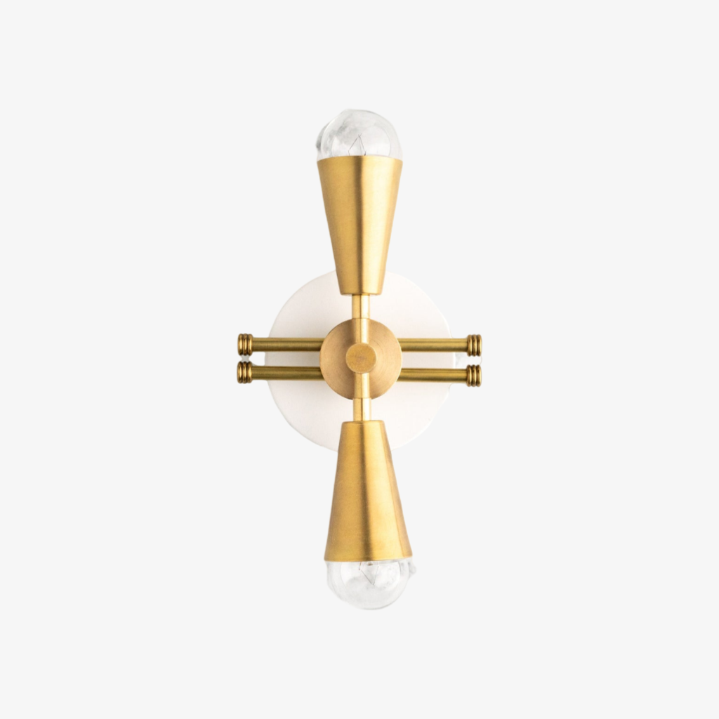 Pyralis Cone Art Deco Messing Wandleuchte - Industrielle Vanity Light