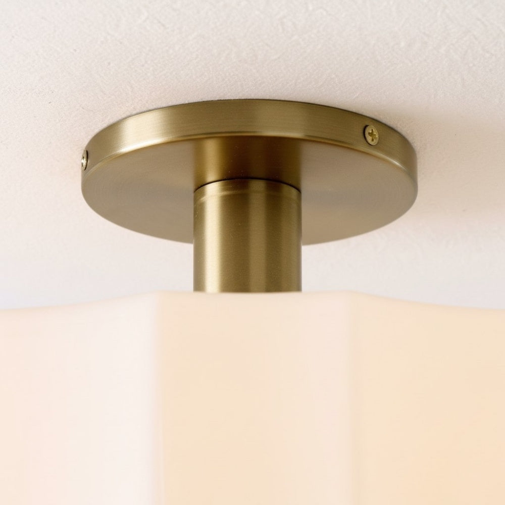 Vexrona Tiered Glass Shade Flush Mount – Contemporary Lighting for Bedrooms and Hallways