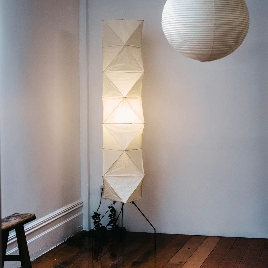 Rice Paper Floor Lamp - Bamboo Frame Soft Light for Living Room