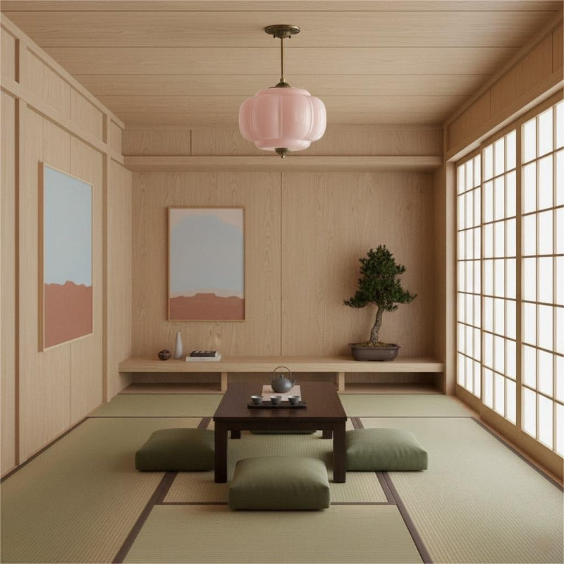 Vintage Milk Glass Eloise Semi-Flush Mount Pendant Light