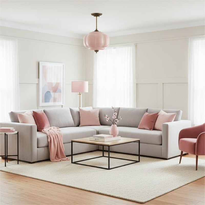 Vintage Milk Glass Eloise Semi-Flush Mount Pendant Light