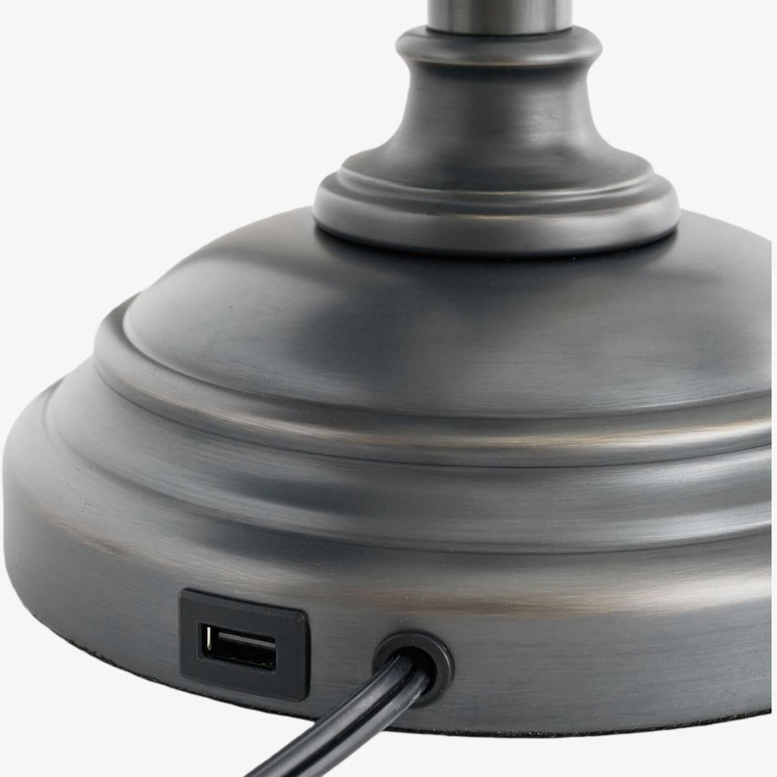 Nera USB Table Lamp – Adjustable Height Sleek Metal Modern Lamp for Office and Living Room