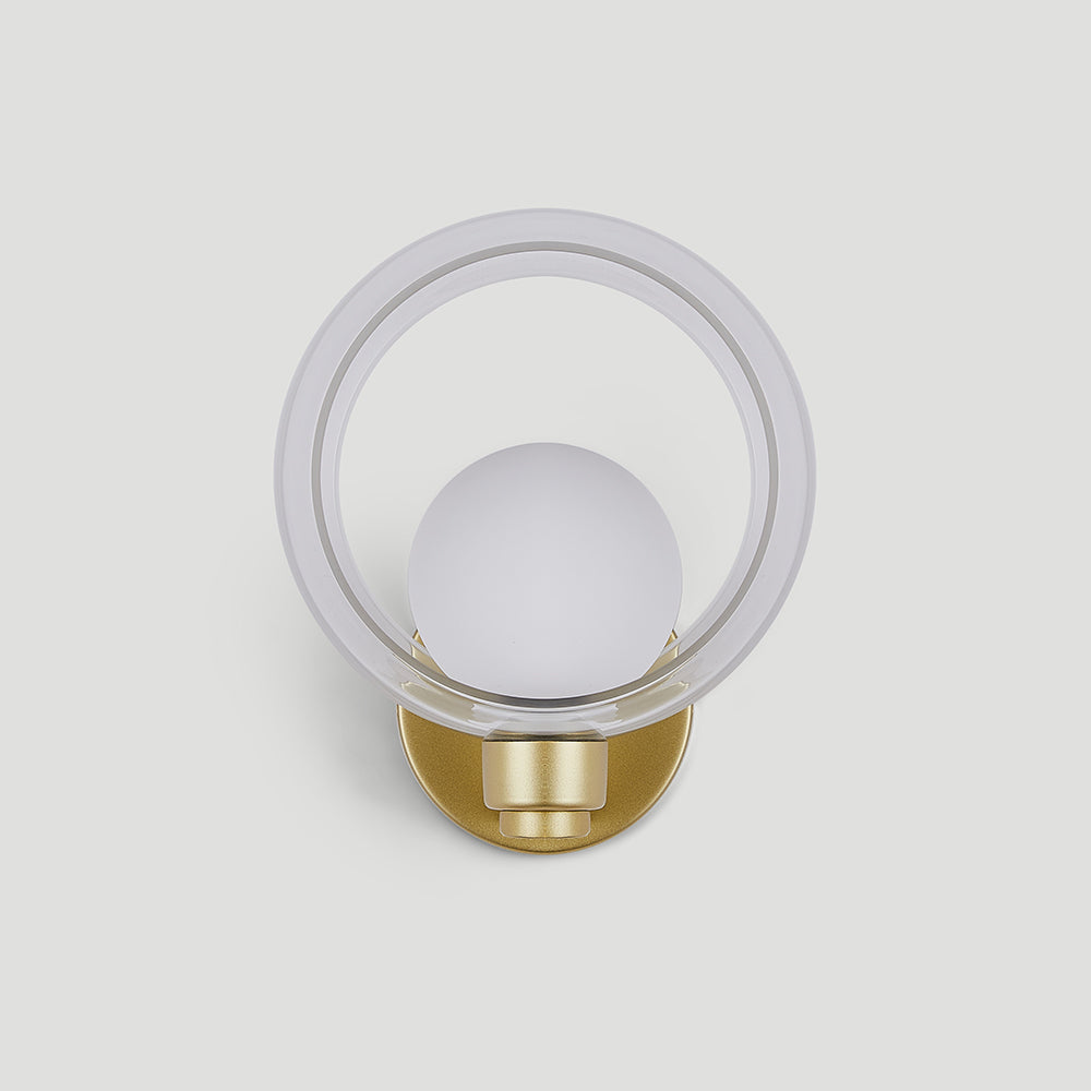 Round Glass Wall Sconce - Modern Living Room Lighting Contemporary