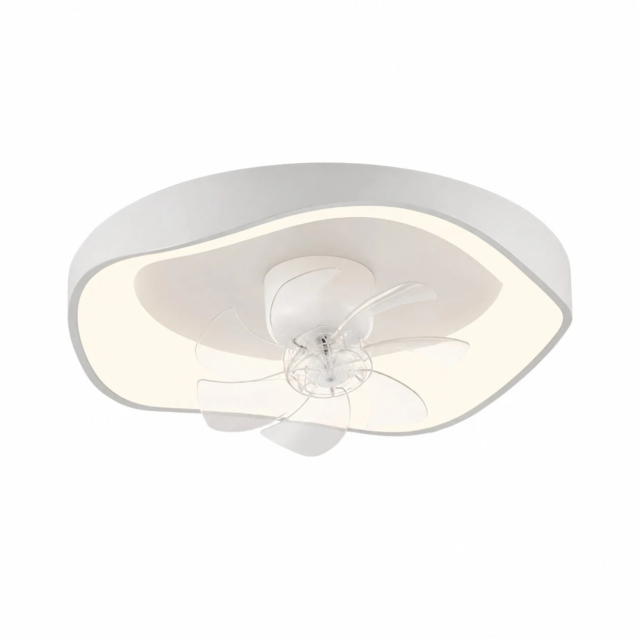 Oscillating white 42 cm ceiling fan light SKU image