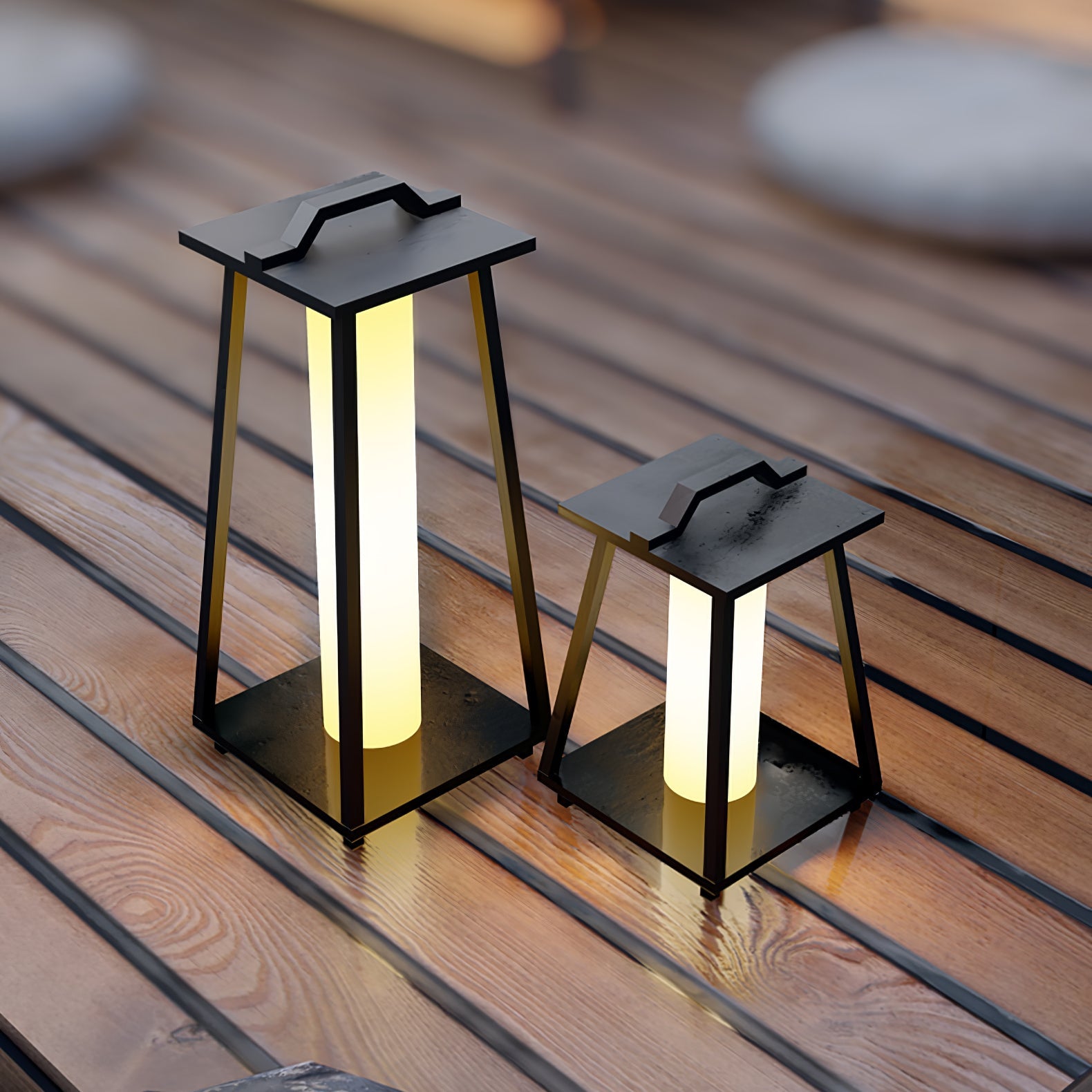 Acrylic Shade Light - Stainless Steel Portable Outdoor Lamp for Garden