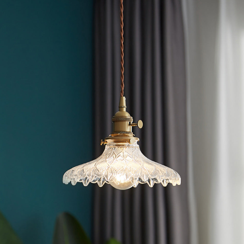 Small Glass Pendant Light - Modern Kitchen Island Lighting Minimalist