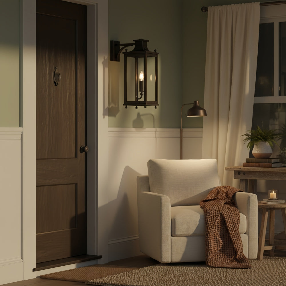 Yolvira Metal Outdoor Lantern Wall Light - Versatile Sconce for Patio