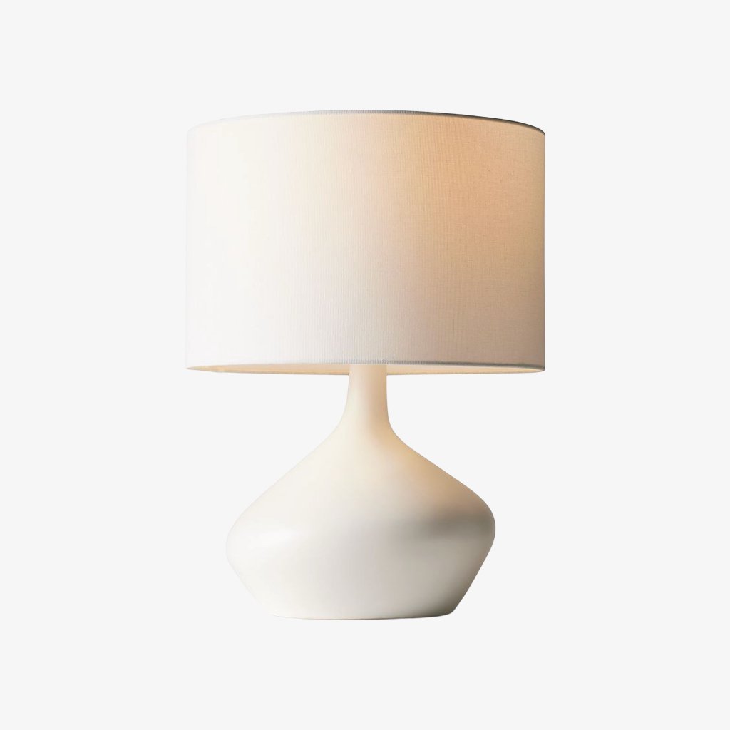 Lumo Modern Asymmetrical Table Lamp - Artistic Ceramic Body Ambient Lighting for Contemporary Home and Office